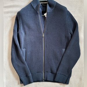 Banana Republic Waffle Knit Zip Up Sweater
